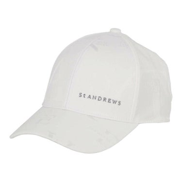 セントアンドリュース St ANDREWS　ユニセックス コンセプト柄 ジャガード キャップ 042-5187301 030 ホワイト　2025年モデル 詳細1