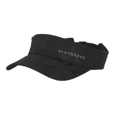 セントアンドリュース St ANDREWS　ユニセックス コンセプト柄 ジャガード バイザー 042-5187302 010 ブラック　2025年モデル 詳細1