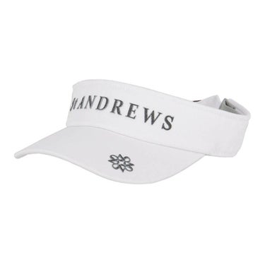 セントアンドリュース St ANDREWS　ユニセックス ロゴデザイン バイザー 042-5987252 030 ホワイト　2025年モデル 詳細1