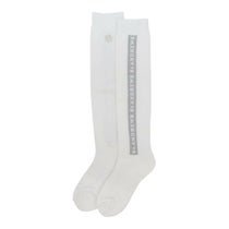 セントアンドリュース St ANDREWS　レディース ラインロゴ ハイソックス 042-5186256 030 ホワイト　2025年モデル