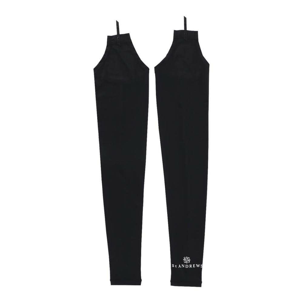セントアンドリュース St ANDREWS レディース ロゴプリント アームカバー 042-5984456 010 ブラック 2025年モデル