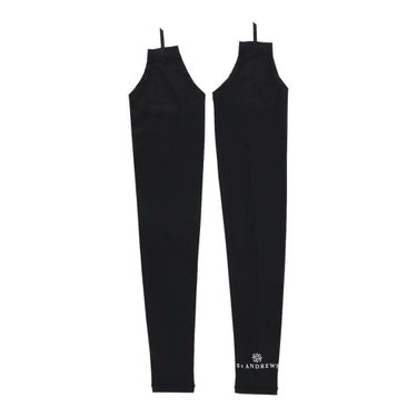 セントアンドリュース St ANDREWS　レディース ロゴプリント アームカバー 042-5984456 010 ブラック　2025年モデル ブラック