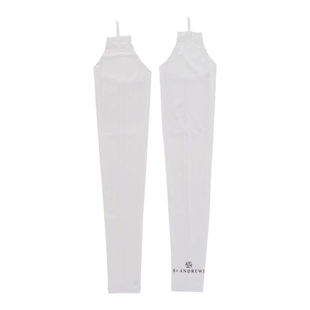 セントアンドリュース St ANDREWS レディース ロゴプリント アームカバー 042-5984456 030 ホワイト 2025年モデル