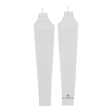 セントアンドリュース St ANDREWS　レディース ロゴプリント アームカバー 042-5984456 030 ホワイト　2025年モデル ホワイト