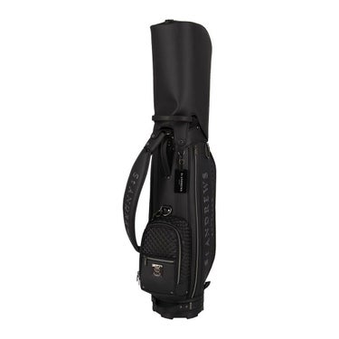 セントアンドリュース St ANDREWS　スリムカート型 ピラミッドエンボス キャディバッグ 042-5980301 010 ブラック　2025年モデル 詳細1