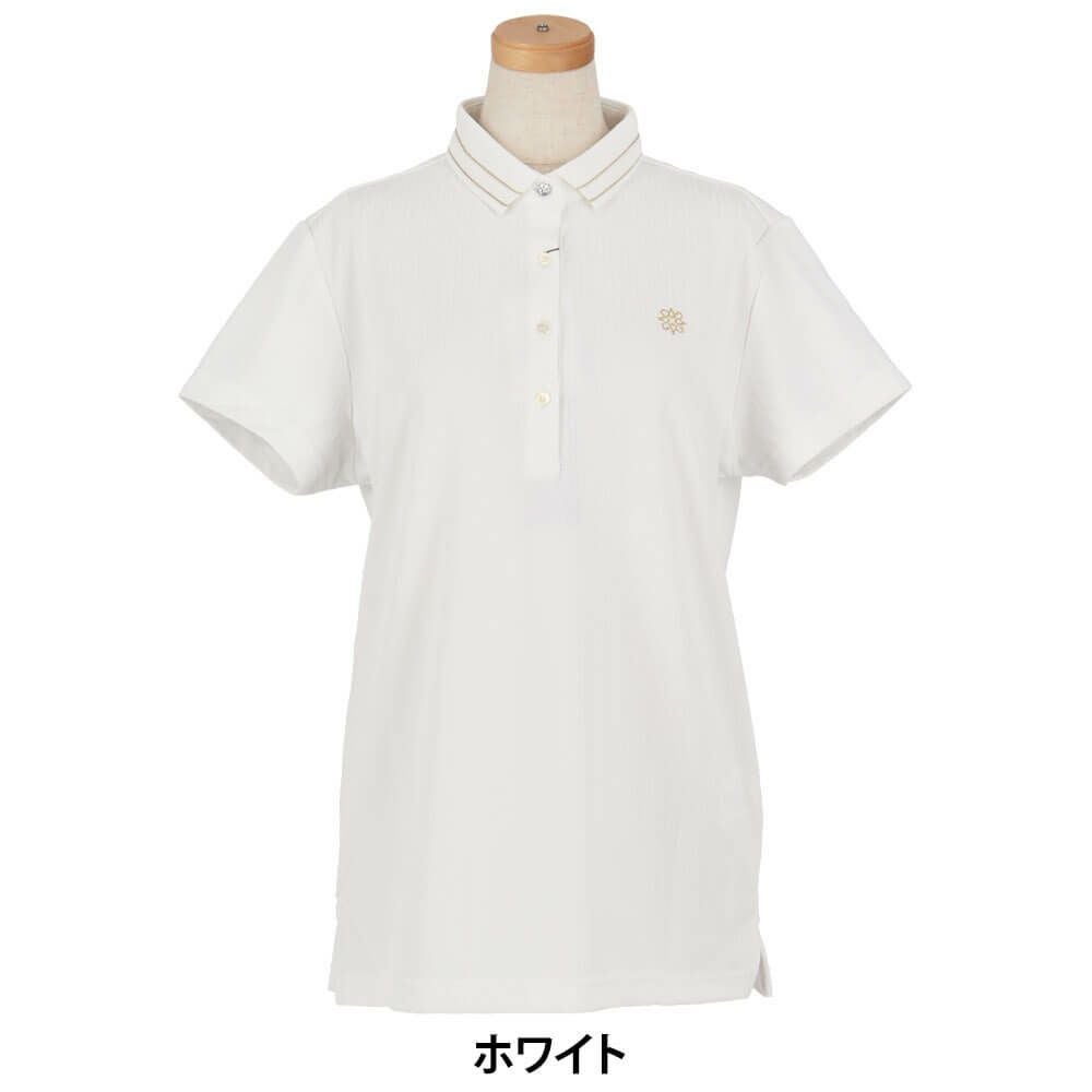 セントアンドリュース St ANDREWS　レディース ハイゲージ ストライプ 半袖 ポロシャツ 043-5160554　2025年モデル 詳細2