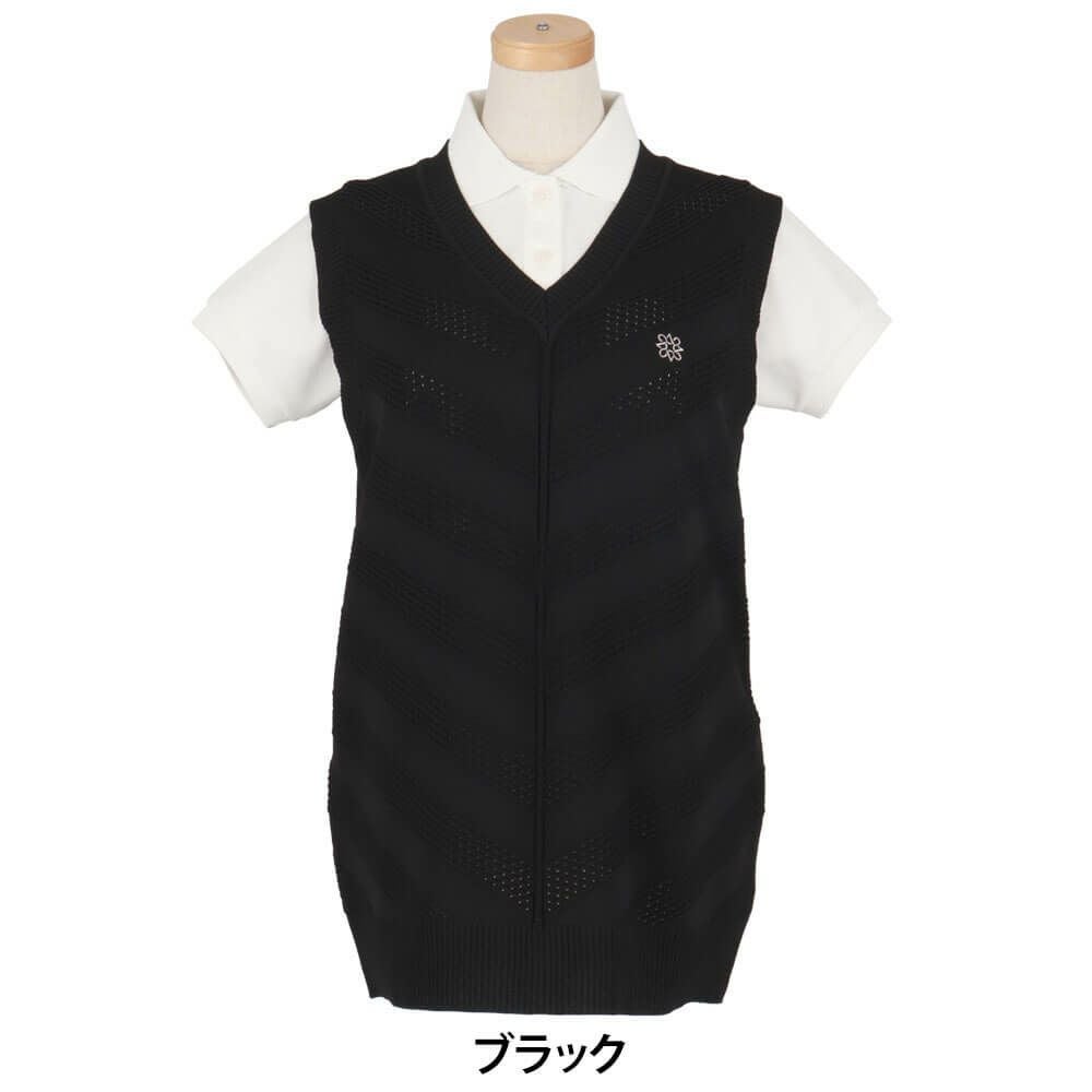 セントアンドリュース St ANDREWS　レディース Vネック ニットベスト 043-5173252　2025年モデル 詳細2