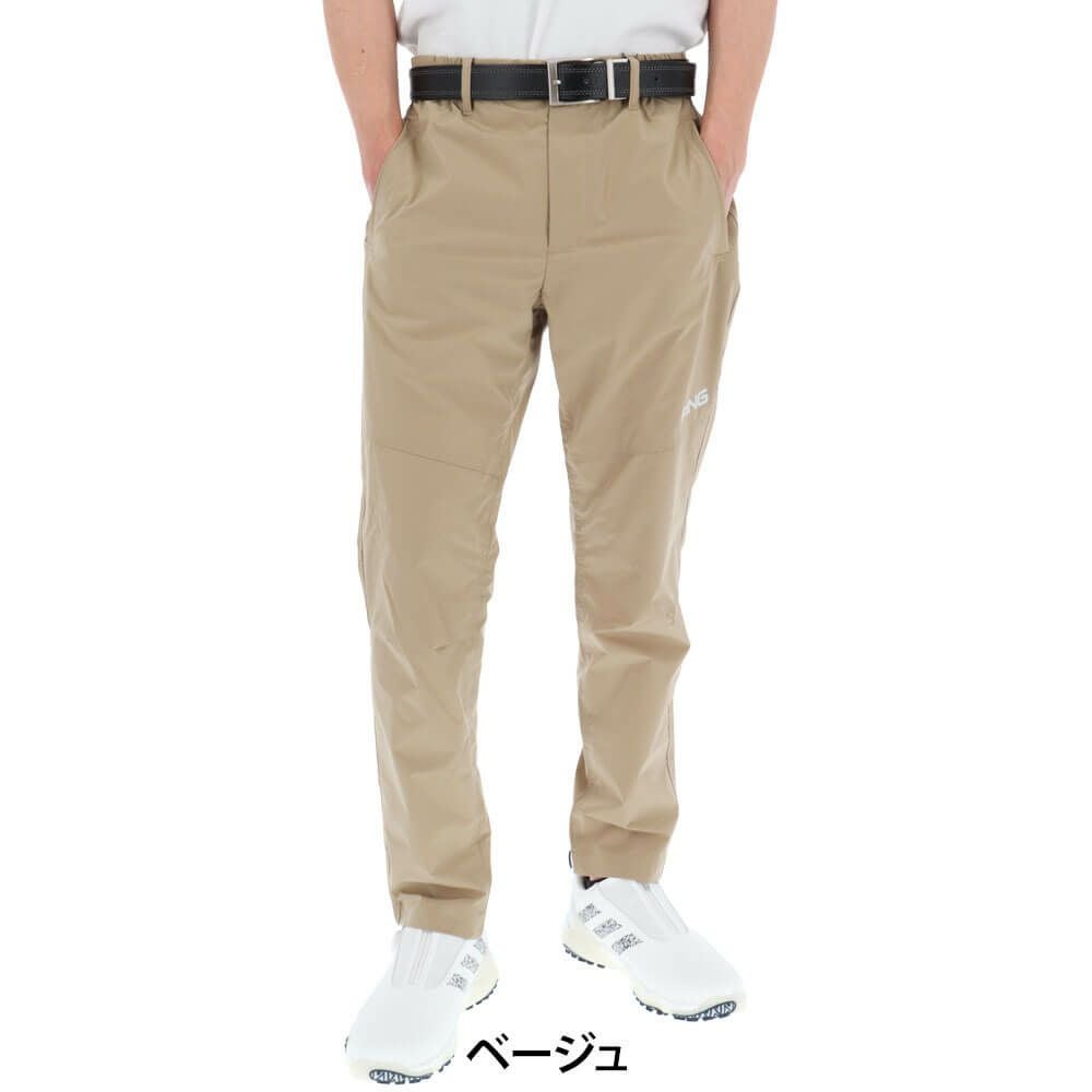 ピン PING メンズ ロゴプリント 全方向 ストレッチ テーパード ロング