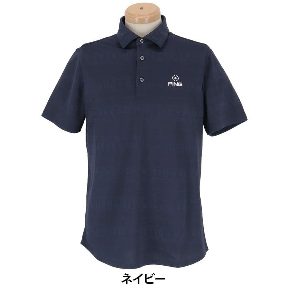 ピン PING　メンズ チケット柄 ジャカード 半袖 ポロシャツ 621-5160219　2025年モデル 詳細5