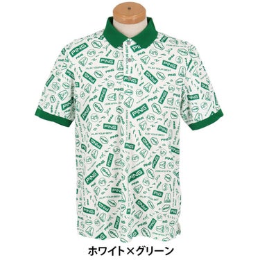 ピン PING　メンズ 総柄 プリント 半袖 ポロシャツ 621-5160221　2025年モデル 詳細6