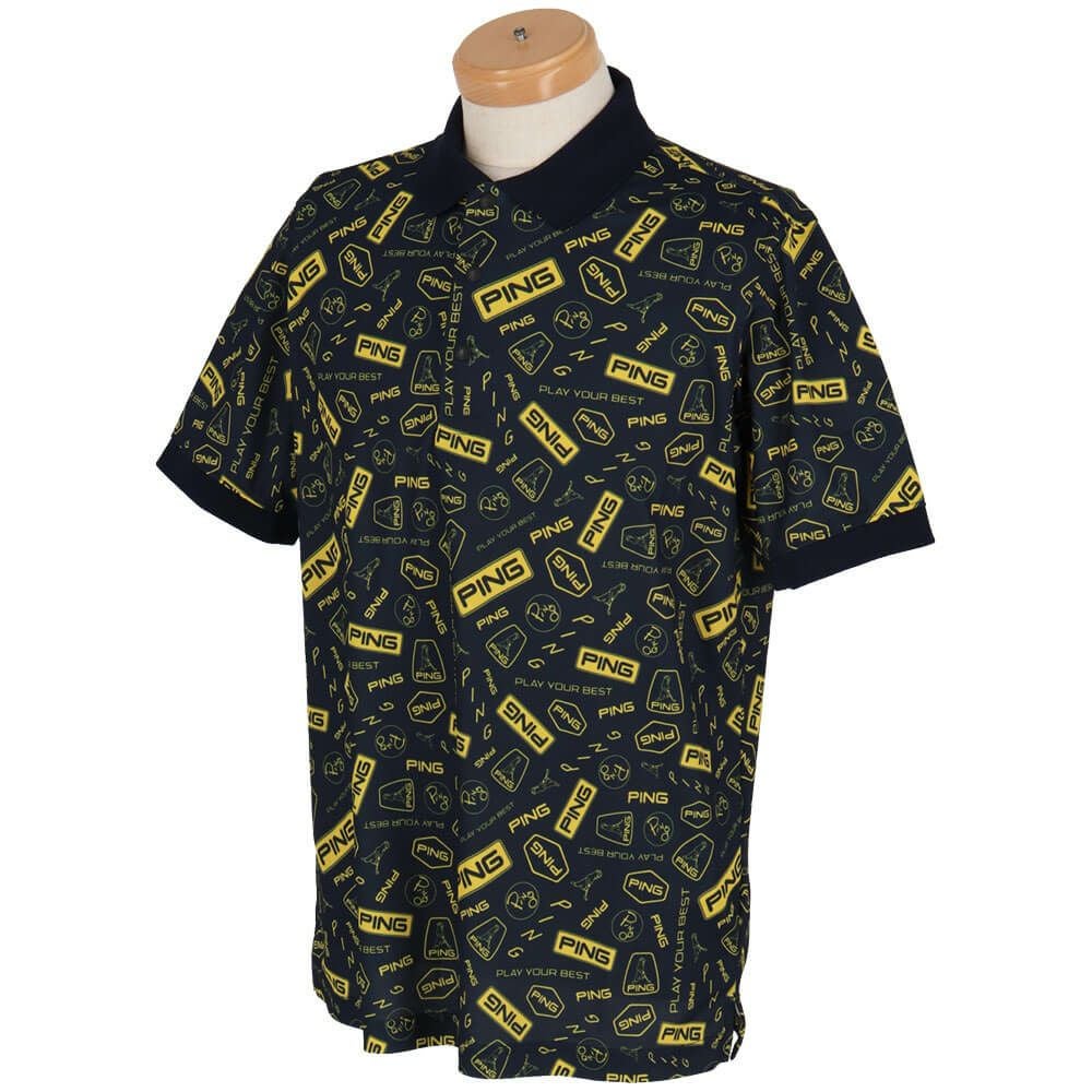 ピン PING　メンズ 総柄 プリント 半袖 ポロシャツ 621-5160221　2025年モデル 詳細11