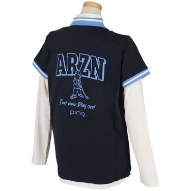 ピン PING　レディース 半袖 ポロシャツ & 長袖 ハイネックインナーシャツ レイヤード ツインセット 622-5160202　2025年モデル 詳細9