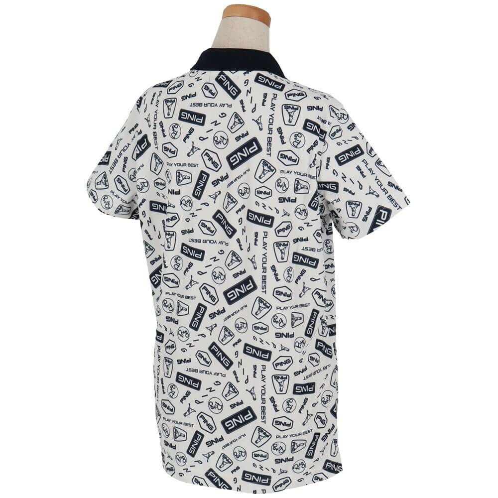 ピン PING　レディース 総柄 プリント 半袖 ポロシャツ 622-5160208　2025年モデル 詳細3