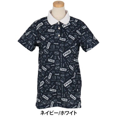 ピン PING　レディース 総柄 プリント 半袖 ポロシャツ 622-5160208　2025年モデル 詳細5