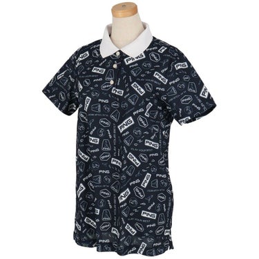 ピン PING　レディース 総柄 プリント 半袖 ポロシャツ 622-5160208　2025年モデル 詳細7