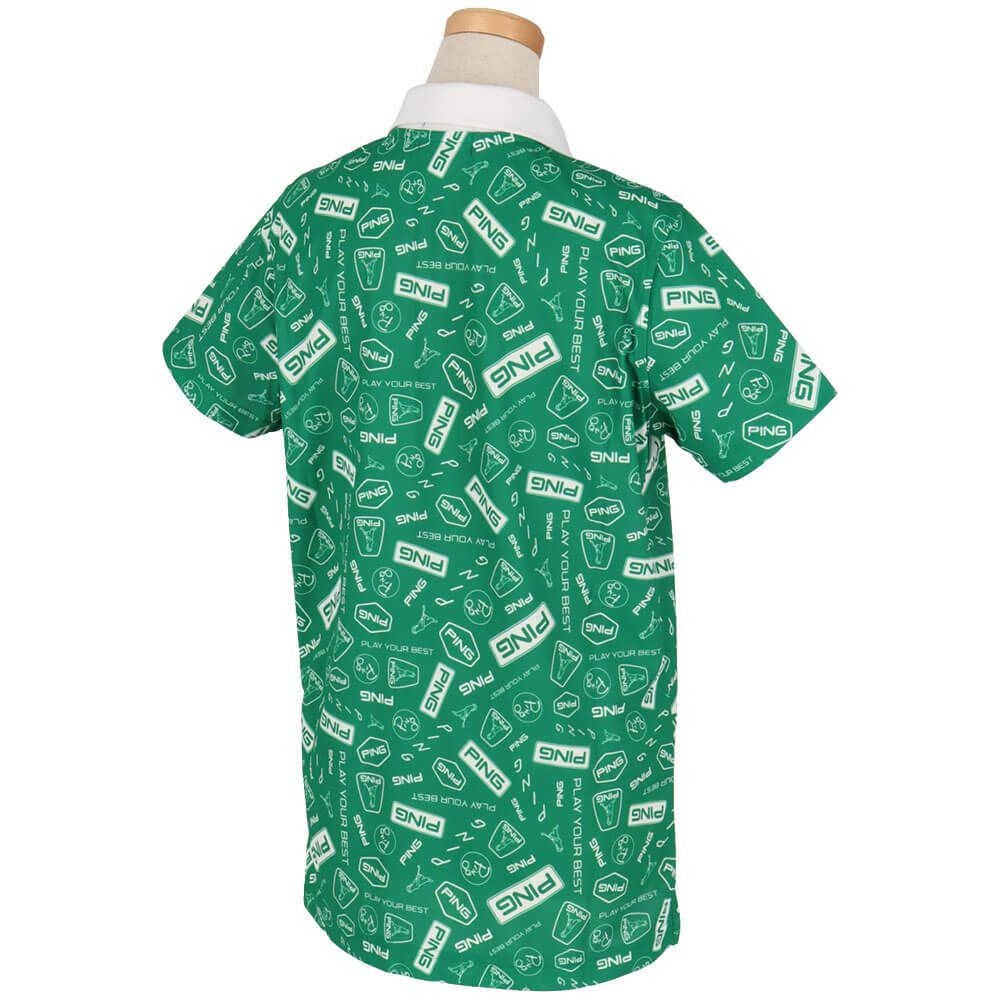 ピン PING　レディース 総柄 プリント 半袖 ポロシャツ 622-5160208　2025年モデル 詳細9