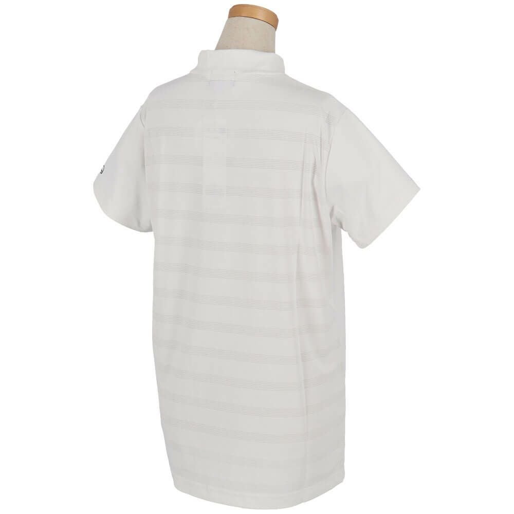 ピン PING　レディース メッシュ ボーダージャガード 半袖 ハイネック シャツ 622-5167100　2025年モデル 詳細6