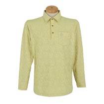 マンシングウェア Munsingwear　メンズ ストレッチ ジャカード モノグラム柄 テーラーカラー 長袖 ポロシャツ MGMXJB03　2024年モデル