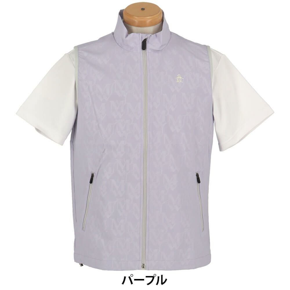 マンシングウェア Munsingwear　メンズ ストレッチ エンボス柄 ベスト MGMXJK50　2024年モデル 詳細2