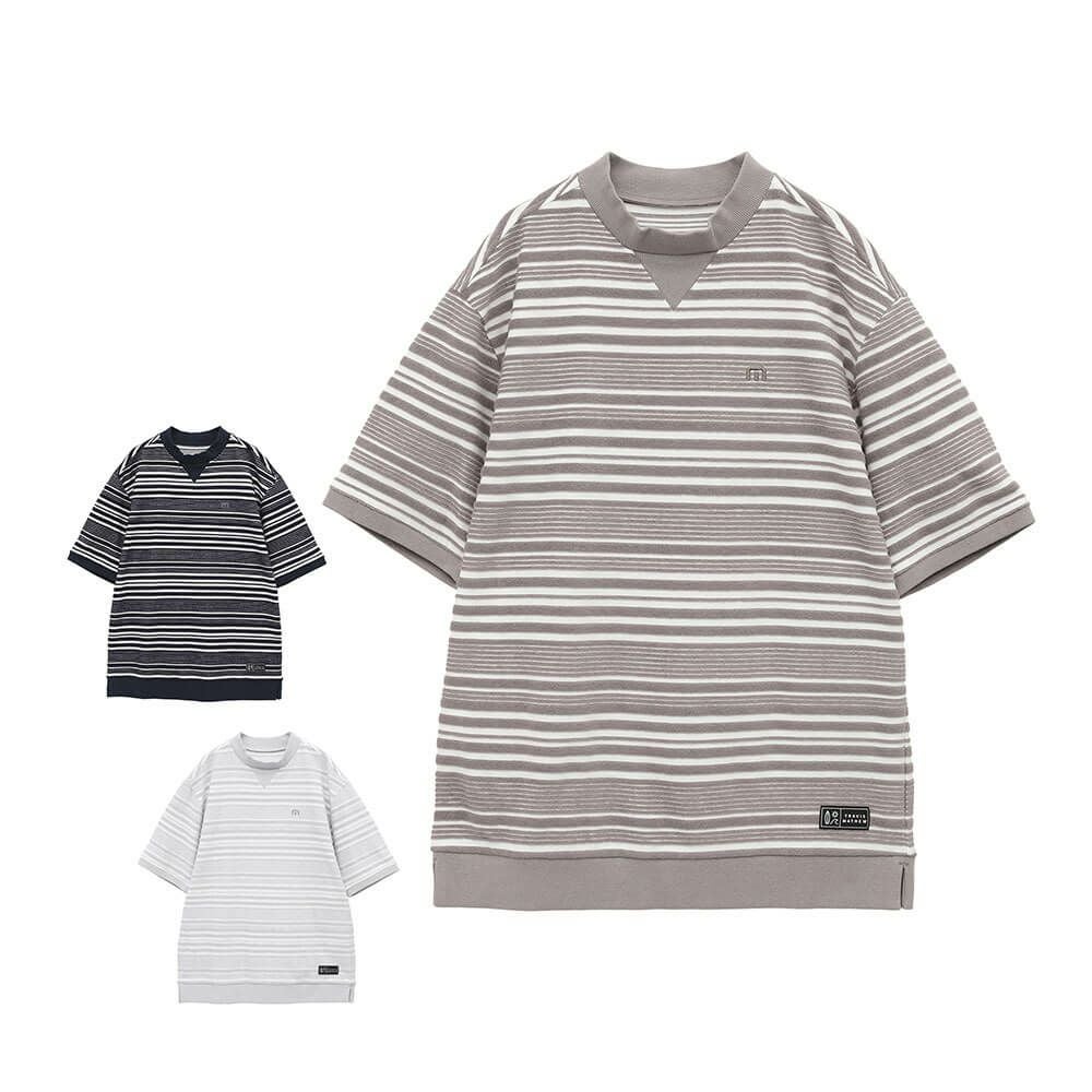 トラヴィスマシュー Travis Mathew メンズ パイルボーダー 半袖 モック