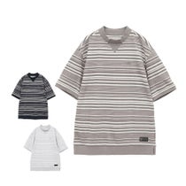 トラヴィスマシュー Travis Mathew　メンズ パイルボーダー 半袖 モックネックシャツ 7AL015　2025年モデル 詳細1