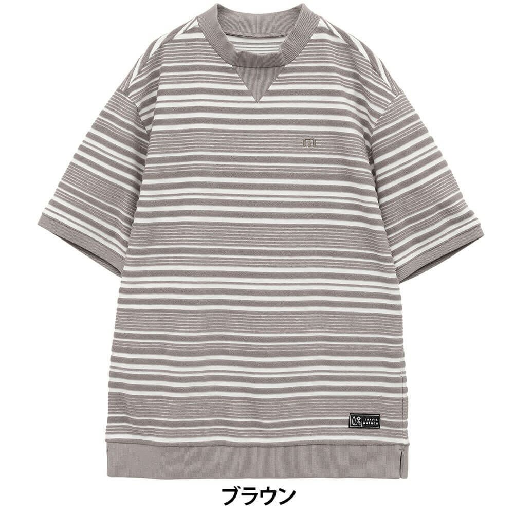 トラヴィスマシュー Travis Mathew メンズ パイルボーダー 半袖 モック