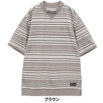 トラヴィスマシュー Travis Mathew　メンズ パイルボーダー 半袖 モックネックシャツ 7AL015　2025年モデル