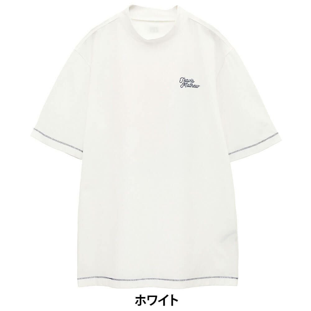 トラヴィスマシュー Travis Mathew メンズ チェーンステッチ レトロプリント 半袖 モックネックシャツ 7AL024 2025年モデル