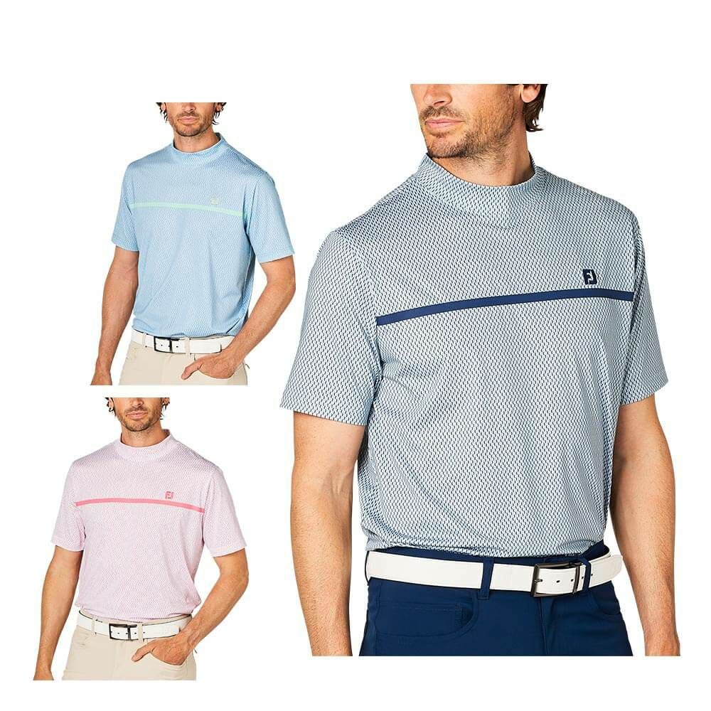 フットジョイ FootJoy　メンズ チェストライン 半袖 モックネックシャツ FJ-S25-S10　2025年モデル 詳細1