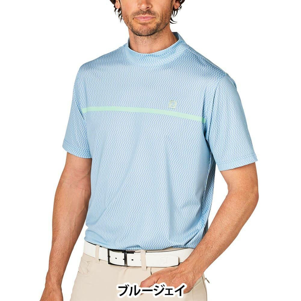 フットジョイ FootJoy メンズ チェストライン 半袖 モックネックシャツ FJ-S25-S10 2025年モデル