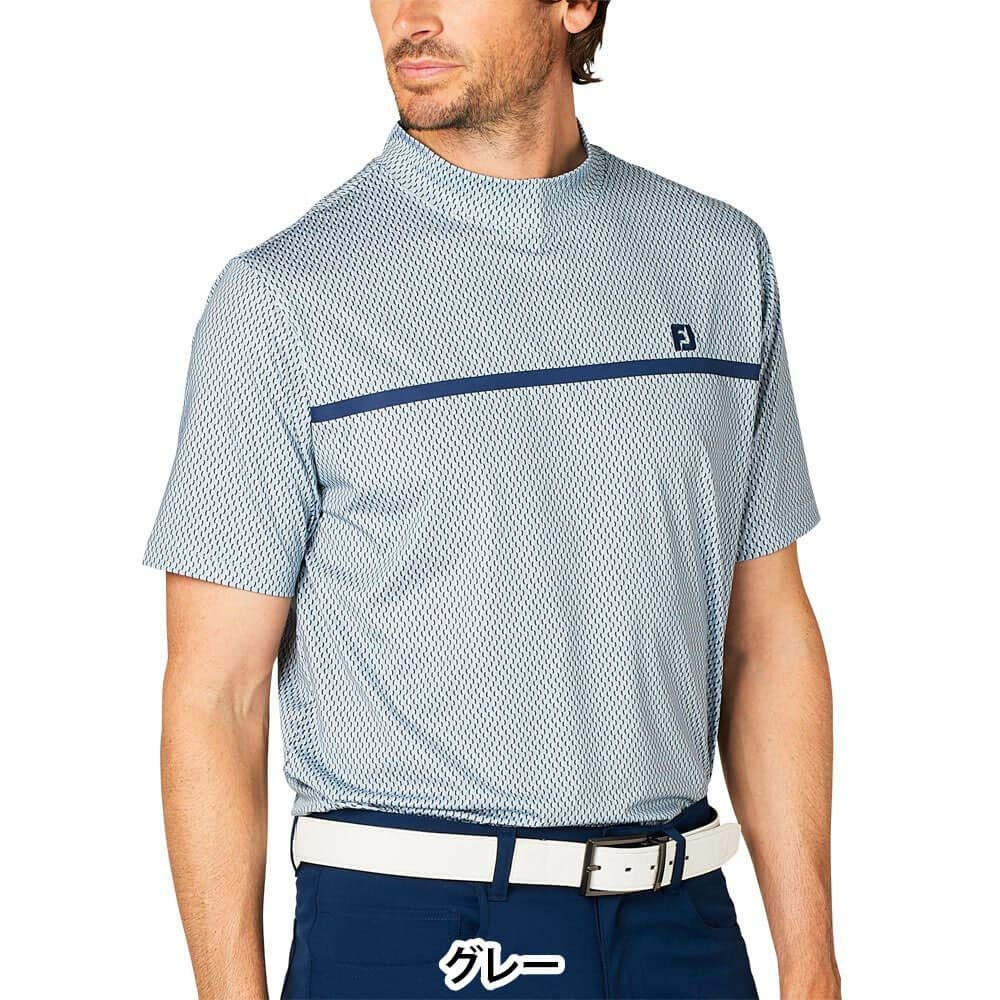フットジョイ FootJoy　メンズ チェストライン 半袖 モックネックシャツ FJ-S25-S10　2025年モデル 詳細8