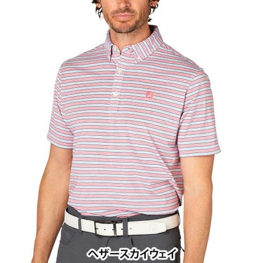 フットジョイ FootJoy　メンズ ヘザーストライプ 半袖 ボタンダウン ポロシャツ FJ-S25-S11　2025年モデル 詳細5