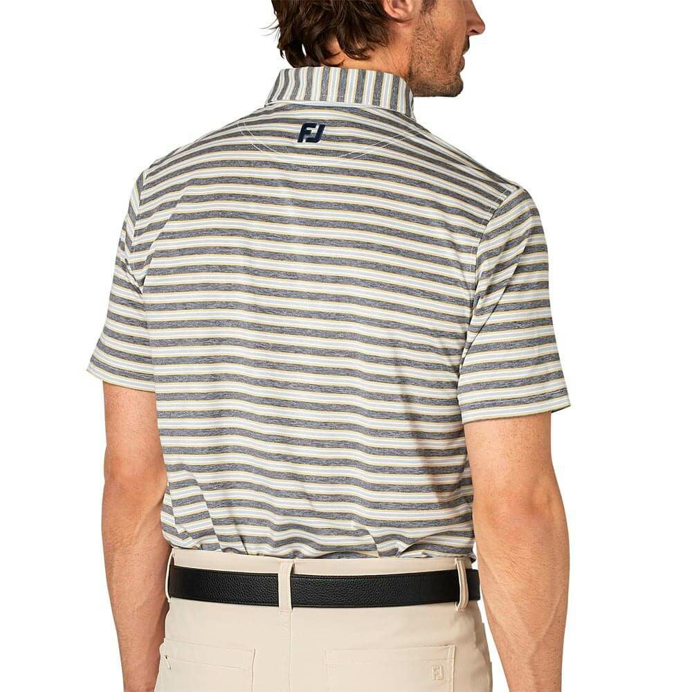 フットジョイ FootJoy　メンズ ヘザーストライプ 半袖 ボタンダウン ポロシャツ FJ-S25-S11　2025年モデル 詳細9