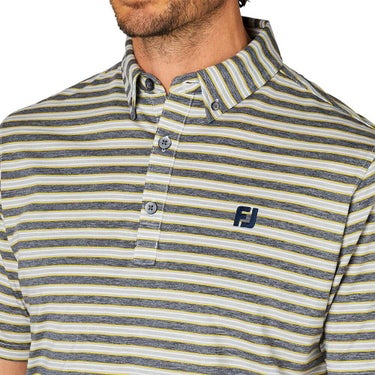 フットジョイ FootJoy　メンズ ヘザーストライプ 半袖 ボタンダウン ポロシャツ FJ-S25-S11　2025年モデル 詳細10