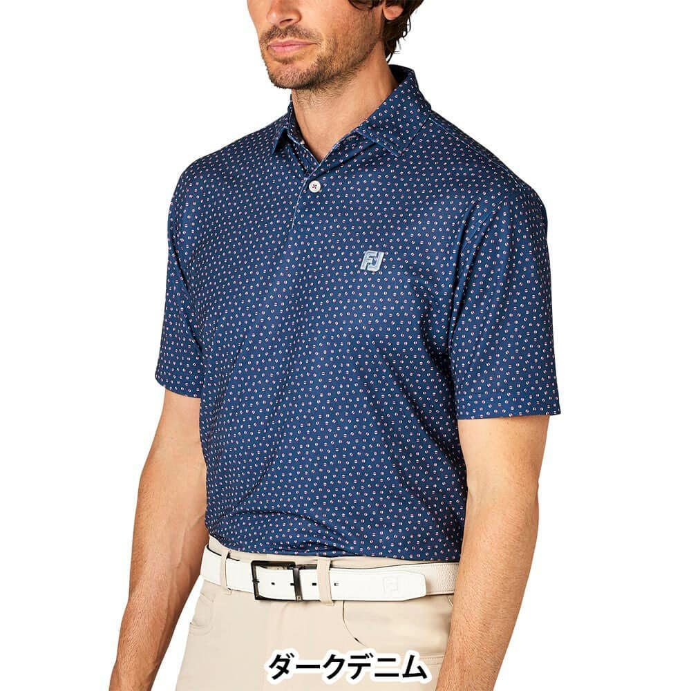 フットジョイ FootJoy メンズ ボールプリント 半袖 ポロシャツ FJ-S25-S13 2025年モデル