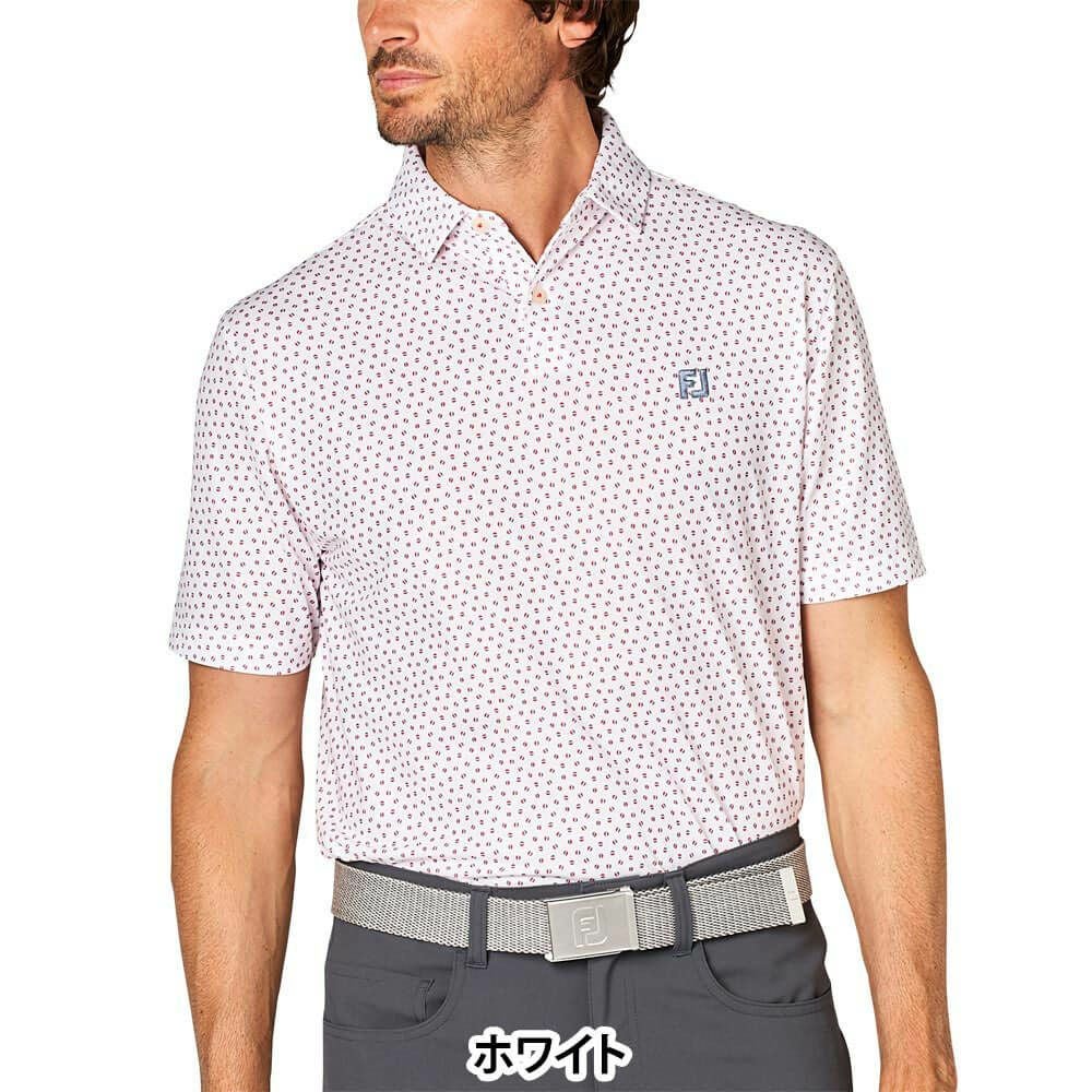 フットジョイ FootJoy メンズ ボールプリント 半袖 ポロシャツ FJ-S25