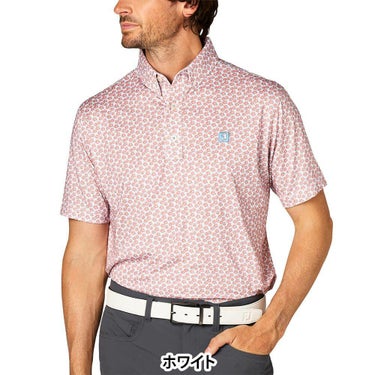 フットジョイ FootJoy　メンズ フラワープリント 半袖 ボタンダウン ポロシャツ FJ-S25-S14　2025年モデル 詳細8