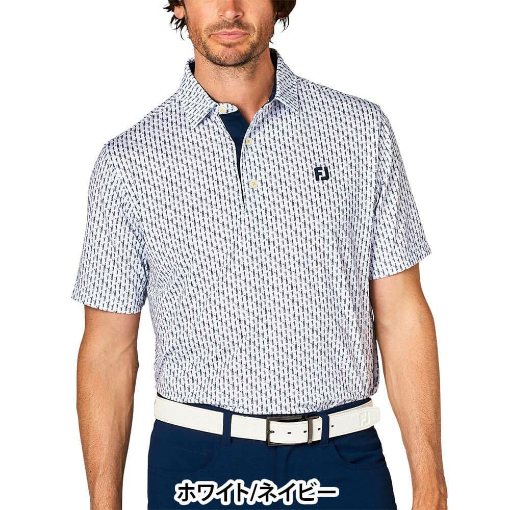 フットジョイ FootJoy　メンズ プレイヤーズ フィギュアプリント 半袖 ポロシャツ FJ-S25-S15　2025年モデル 詳細5