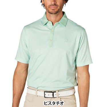 フットジョイ FootJoy　メンズ 格子ジャカード 半袖 ポロシャツ FJ-S25-S16　2025年モデル 詳細2