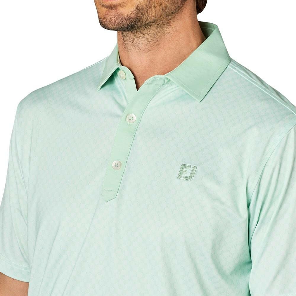 フットジョイ FootJoy メンズ 格子ジャカード 半袖 ポロシャツ FJ-S25