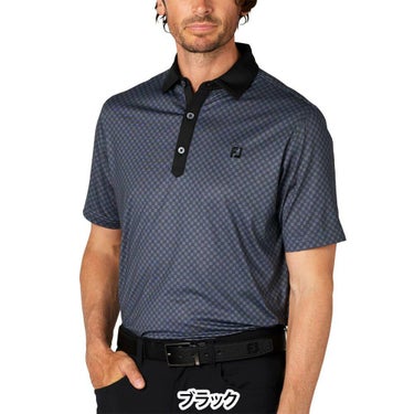 フットジョイ FootJoy　メンズ 格子ジャカード 半袖 ポロシャツ FJ-S25-S16　2025年モデル 詳細8
