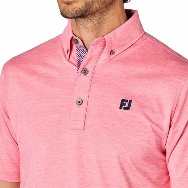 フットジョイ FootJoy　メンズ ヘザープリント 半袖 ボタンダウン ポロシャツ FJ-S25-S17　2025年モデル 詳細4