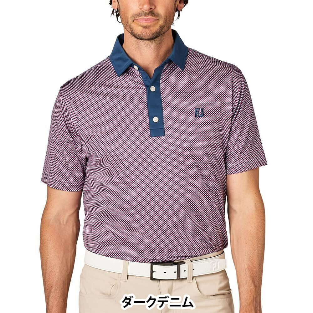 フットジョイ FootJoy メンズ ダイアゴナル クレリック 半袖 ポロシャツ FJ-S25-S18 2025年モデル