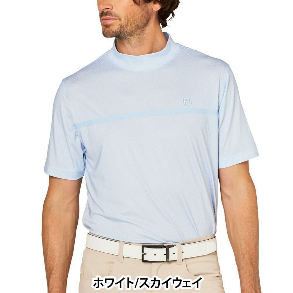 フットジョイ FootJoy メンズ ループプリント 半袖 モックネックシャツ FJ-S25-S20 2025年モデル