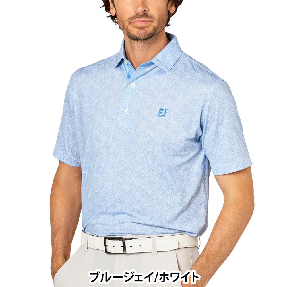 フットジョイ FootJoy メンズ スプレーミストプリント 半袖 ポロシャツ FJ-S25-S22 2025年モデル