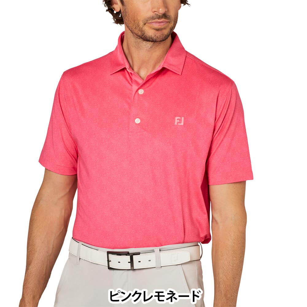 フットジョイ FootJoy メンズ スプレーミストプリント 半袖 ポロシャツ