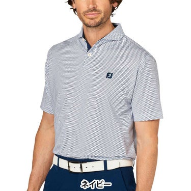 フットジョイ FootJoy　メンズ ダイヤ柄 ワイドカラー 半袖 ポロシャツ FJ-S25-S23　2025年モデル 詳細5