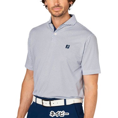 フットジョイ FootJoy　メンズ ダイヤ柄 ワイドカラー 半袖 ポロシャツ FJ-S25-S23　2025年モデル 詳細5
