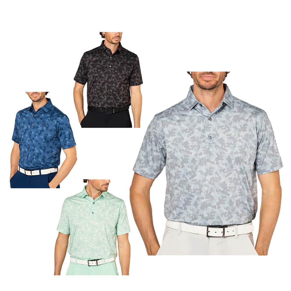 フットジョイ FootJoy　メンズ ポップカモプリント 半袖 ポロシャツ FJ-S25-S24　2025年モデル 詳細1
