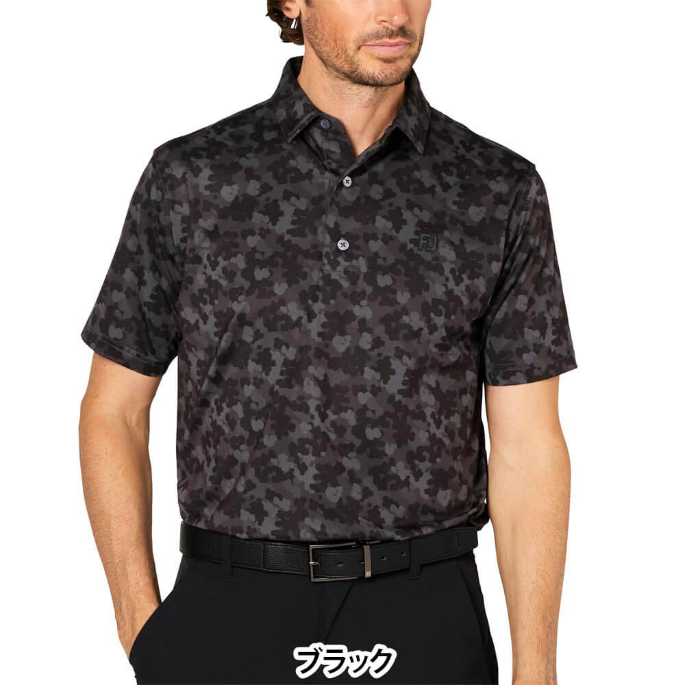フットジョイ FootJoy メンズ ポップカモプリント 半袖 ポロシャツ FJ